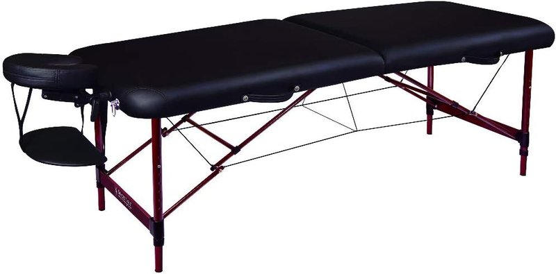 Master Massage Zephyr Portable Massage Table - Lightweight Spa Bed for Professionals | Black & Maroon Options