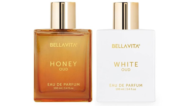 BellaVita Luxury Perfume Duo - Honey Oud & White Oud Eau de Parfum (3.4 fl. oz. Each) | Long-Lasting, Vegan & Cruelty-Free Fragrances