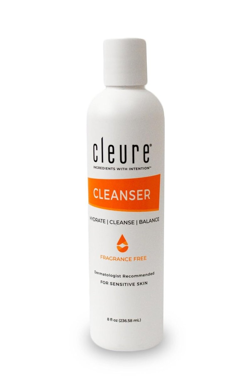 Gentle Face Cleanser for Dry Sensitive Skin - Hydrating pH Balanced Lotion with Shea Butter & Sodium Hyaluronate | 8 oz