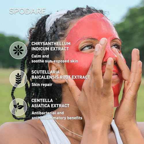 SPORTS MASK - Soothing Hydrogel Face Mask - Repair Sun Damage, Calm Skin and Alleviate Redness - Soothe Skin and Reset Mind after Exercise - For All Skin Types - 5 Pc