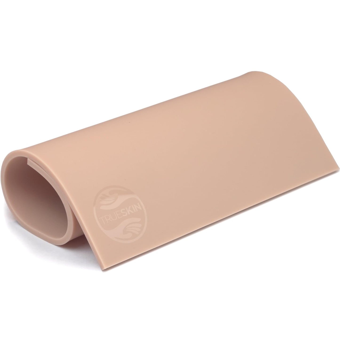 TrueSkin Fake Skin - 4-5mm - 8.5" x 11" - Double Sided - Trade Show Quality - Platinum Silicone Tattoo Practice Skin
