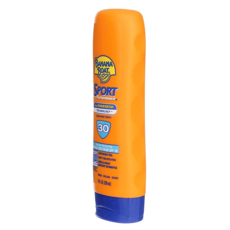 Banana Boat Sport Performance Broad Spectrum SPF 30 Sunscreen Lotion, Swim Splash - Up to 80 Minutes Water Resistant, 8 fl oz, 2-Pack