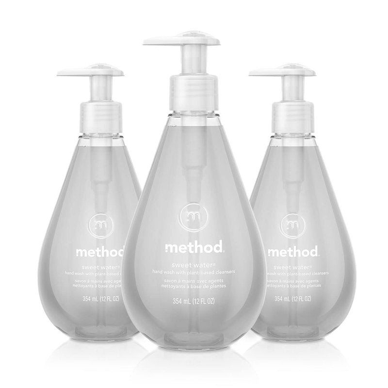 Method Gel Hand Soap - Sweet Water Scent | 12 Fl Oz (Pack of 3) - Gentle & Moisturizing Formula