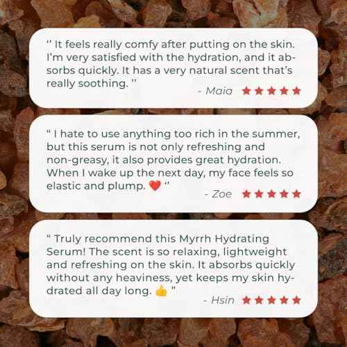 Inna Organic Myrrh Hydrating Serum, hydrating & moisturizing, strengthen moisturizing effect, EWG verified clean beauty, COSMOS certified organic, vegan beauty, cruelty free skin care