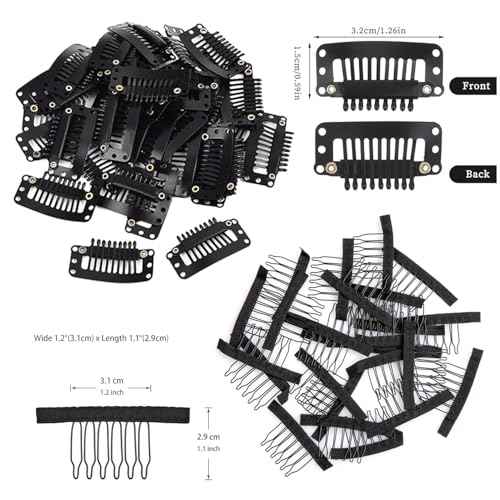 Wig Caps for Women 112 Pieces Wig Installation Kit Stretchable Mesh Dome Caps Wig Making Kit Accessory Thread with Needle Wig Combs Metal Hair Clips Adjustable Elastic Bands Wig Straps Wig Install Kit