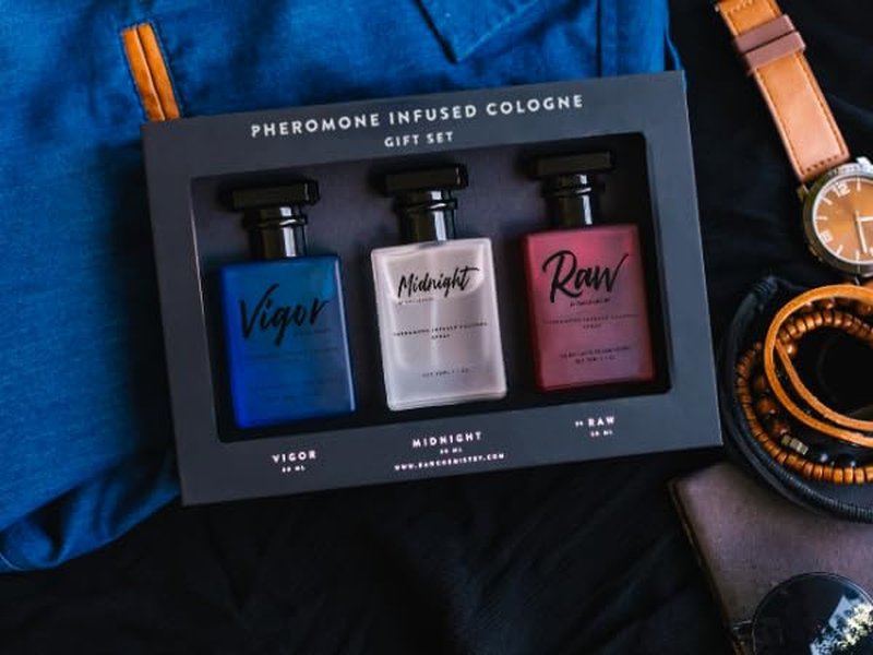 RawChemistry Pheromone Infused Cologne Gift Set - 3x 1 Fl Oz Bottles for Men