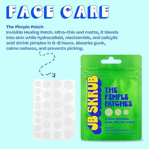 JB SKRUB The Face Kit ? Pimple Patches, Pads, Wash & Lotion ? Complete Skincare Set for Kids, Tweens & Teens