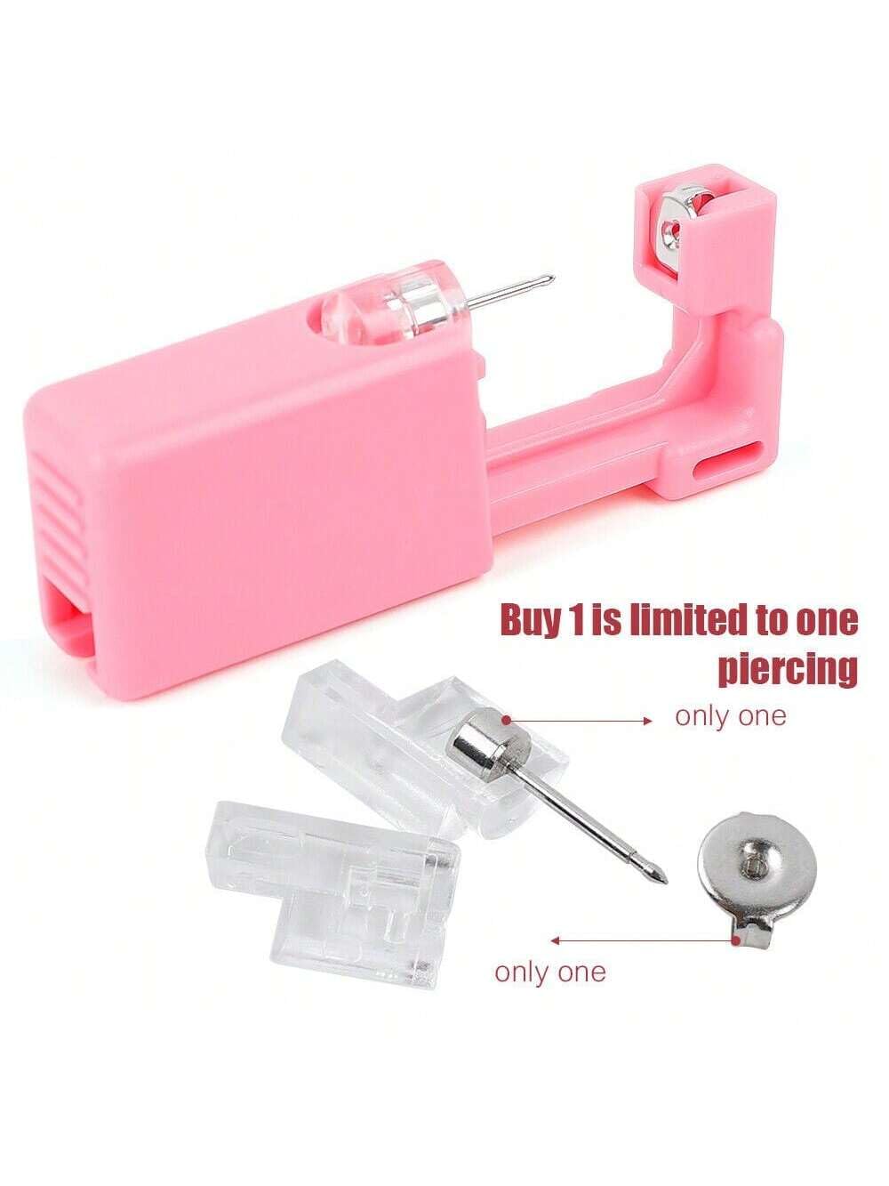 4PCS Ear Piercing Gun Kit Disposable Aseptic Household Portable Ear Piercing Gun Group Ear Piercing Tools with Crystal Ear Studs (4 Gold White Zirconia)