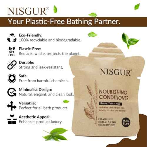 Conditioner Bulk 0.75 oz 200 Pack No PlasticHotel Conditioner Paper Pouch Travel Size Aloe and Green Tea Extract Infused