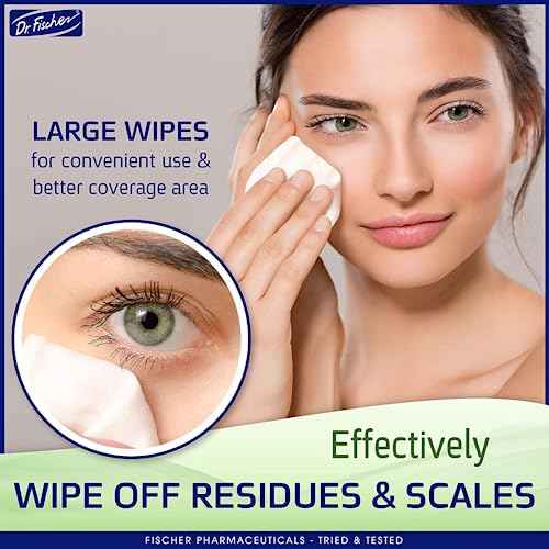 Dr. Fischer Eye Wipes - Hypoallergenic Eyelid Wipes for Everyday Eye Cleansing and Gentle Makeup Remover. (6 packs of 30 wipes each)