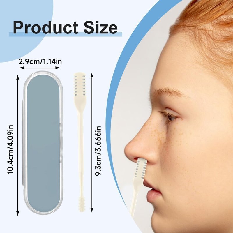 Lyngvio Upgraded Nasal Hair Cutter, 2026 New Double Sided Nose Hair Knife for Men Women, Portable 2 in 1 Nose Hair Remover 360° Rotating Nasal Grooming Tool (Black, 3pcs)