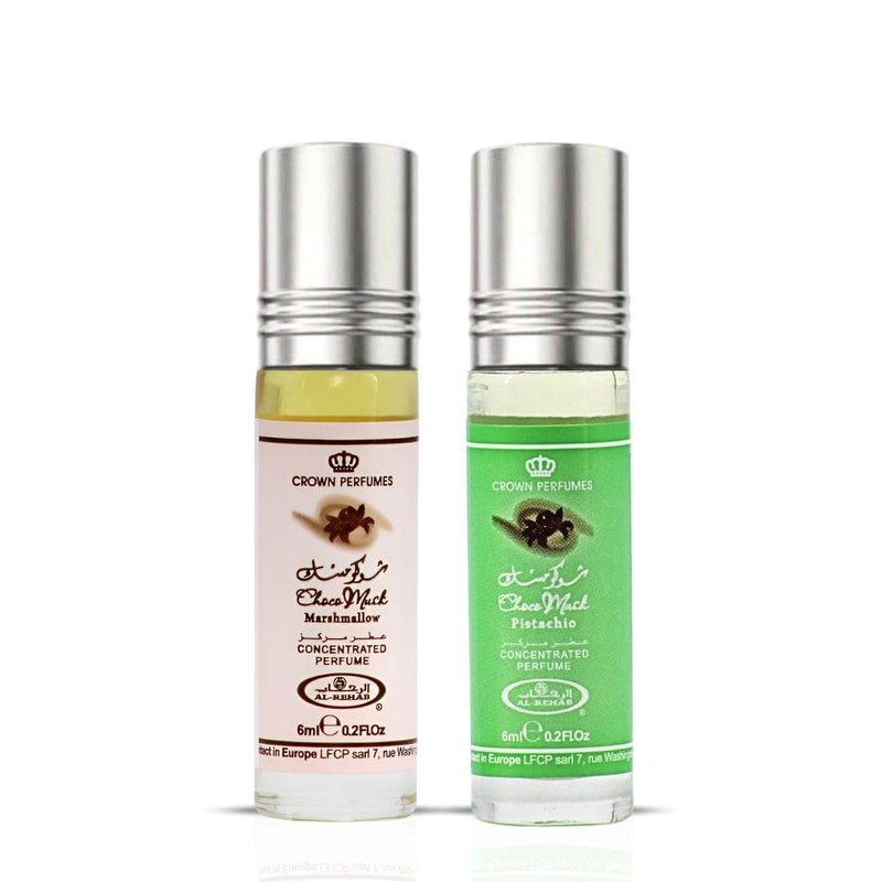 Al-Rehab Choco Musk Roll-On Fragrance Oil - Sweet Gourmand Scent with Marshmallow & Pistachio | 6ml (0.2 oz)