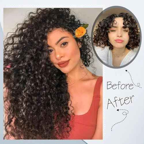 Clip in Hair Extensions Real Human Hair 24 Inch Remy Human Hair Extensions for Women Double Weft Seamless Clip ins Brazilian Deep Wave Curly Human 8Pcs 120g 20 Clips Dark Brown
