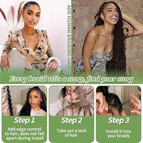 Human Braiding Hair for Boho Braids 120g 12A Deep Water Wave Bulk Human Hair Knotless Boho Braiding Curly 100% Virgin No Weft Extensions Bohemian Braids 3 Bundles/Pack Copper 24 Inch