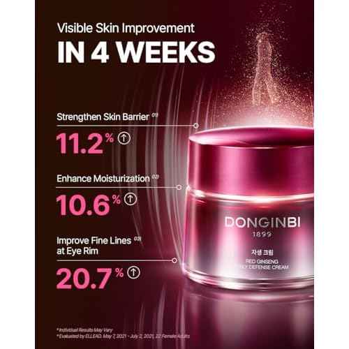 Donginbi Red Ginseng Daily Defense Special Set - Firming Cream(0.85 floz) & Korean Red Ginseng Essence(2.03 floz), Skin Barrier Repair Serum for Dry Skin, Korean Skin Care Gifts for Women