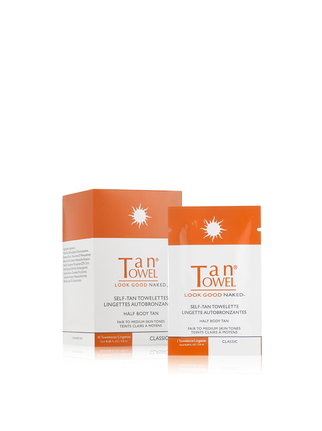 Tan Towel | Self-Tan Towelette - Classic Formula, 10 Count for Effortless Sun-Kissed Glow
