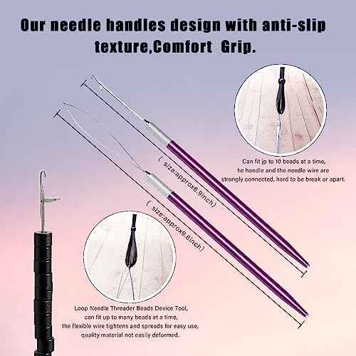 Hair Extension Beading Tool Kit - Micro & Pre-Bonded Hair Extension Bead Closer & Remover - Rainbow