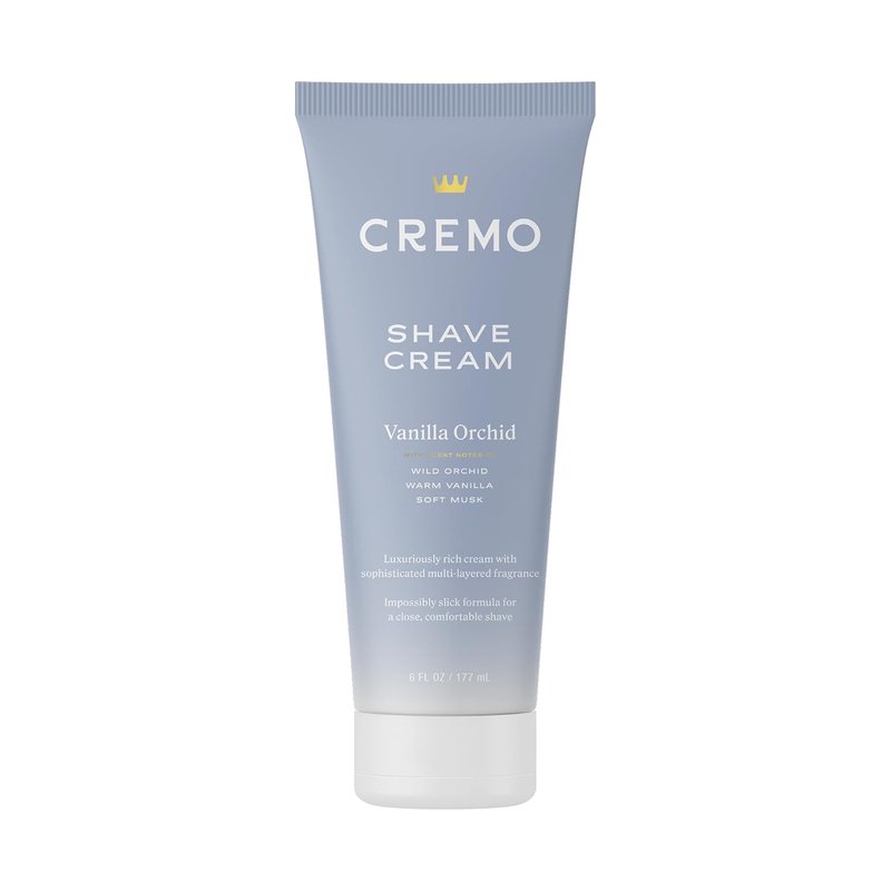 Cremo Women’s Shaving Cream Sensitive Skin, Moisturizing, Vanilla Orchid, Ultra-Slick Shave Cream for Women, Fights Nicks, Cuts and Razor Burn, 6 Fl Oz