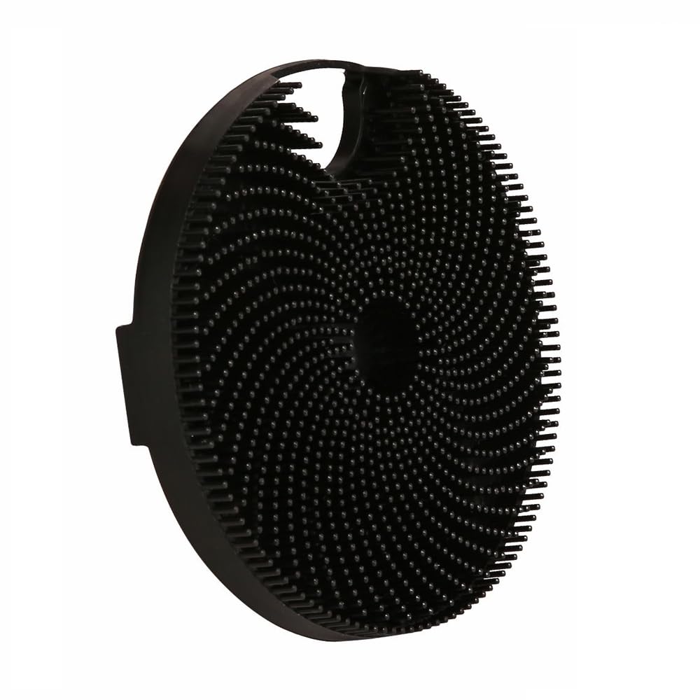 Silicone Body Scrubber, Super Exfoliating Body Scrubber in Shower Silicone Loofah with Easily Lather Bristles, Long Lasting, and More Hygienic Than Traditional Shower Loofah,1 Pack, Black