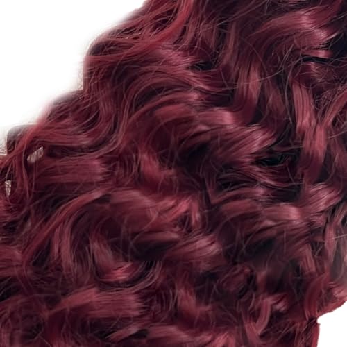 99J Human Hair Bundles Burgundy Water Wave Bundle Red Human Hair Bundle 18 18 18 inch Burgundy Water Wave 3 Bundles