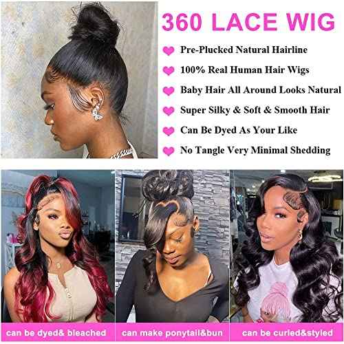 360 Lace Frontal Human Hair With Baby Hair - Body Wave Transparent HD Frontal Closure, Raw Virgin Hair, 150% Density Natural Color 18 Inch