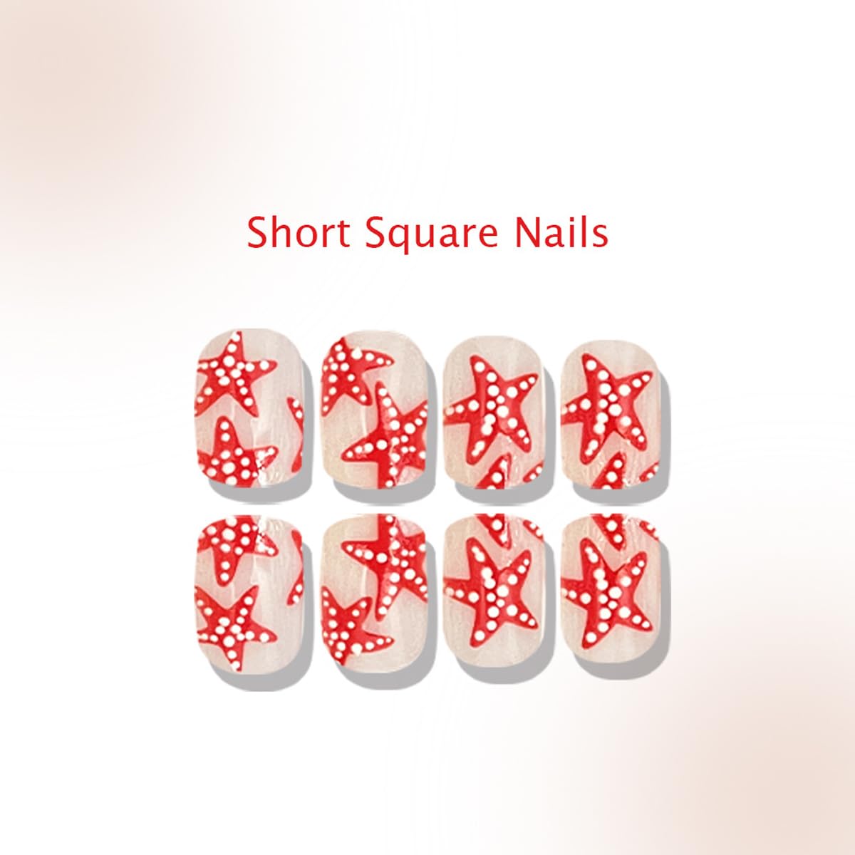SYPFAG Press on Nails Fake Nails Flowers Press Ons Resuable Glossy Stick on Nails Full Cover Glue on Nails for Women