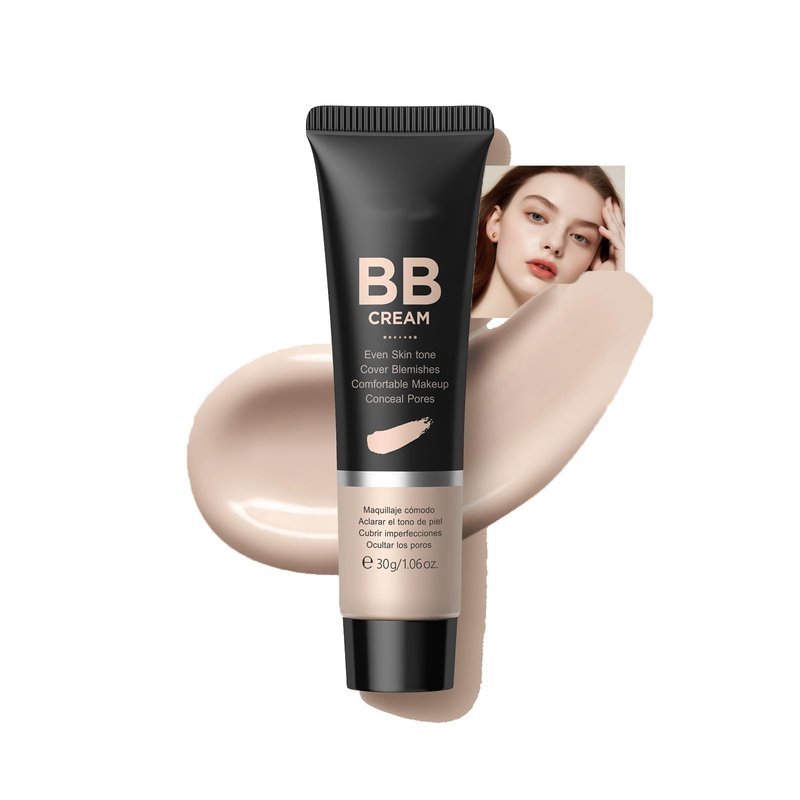 AKARY BB Cream Tinted Moisturizer, 9Colors Moisturizes & Conceals, Cover Blemishes & Pores, Even Skin Tone, Lighiweight Foundation Full Coverage Tinted Illuminator for All Skin, Oil-Free, 160 Light