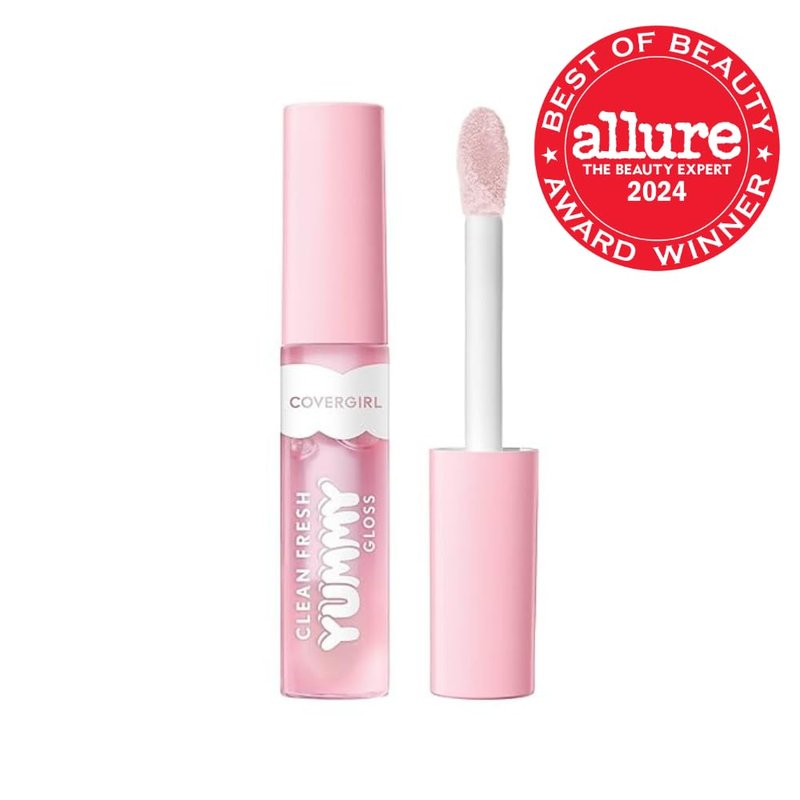 COVERGIRL Clean Fresh Yummy Lip Gloss - Sheer Vegan Formula | 100 Let's Get Fizzical, 0.33 fl oz