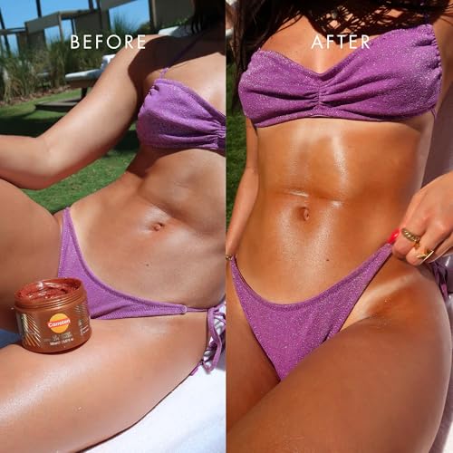 Carroten Gold Shimmer Tanning Gel | Browning Indoor/Outdoor Tan Accelerator | Non-Greasy, Water-Resistant with Carrot & Coconut Oil | Vitamin A & E For Moisture & Hydration | Made in Greece | 5 Fl Oz