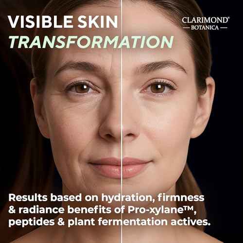 Clarimond Anti Aging Face Serum w/Nano Fermentation, Pro-Xylane¢â, Peptides & Collagen for Hydration, Wrinkle Reduction, Firming, Plumping - Fast Absorbing Botanical Youthful Skincare Treatment 40ml
