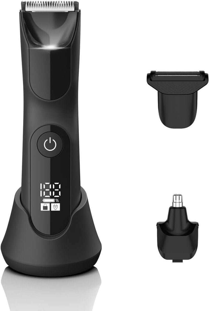 Electric Body Hair Trimmer Shaver - 3 in 1 Pubic Trimmer for Men - Bikini Trimmer for Women