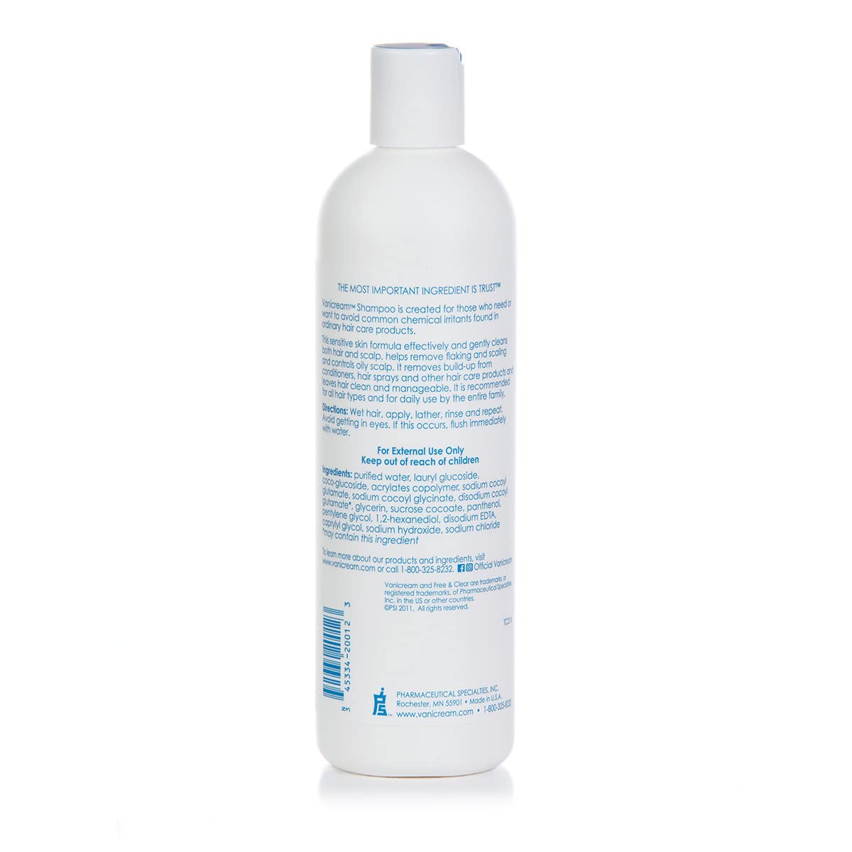 Vanicream Hair Shampoo - Gentle Formula for Sensitive Scalps | 12 Oz Size