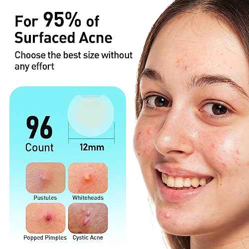 TKTK Pimple Patches, 12mm Invisible Acne Patches for Face with Salicylic Acid, 0.01cm Extra Thin Outer Edge, Hydrocolloid Zit Patch for Pustule, Whitehead, Cystic Acne Spot, 96 Count