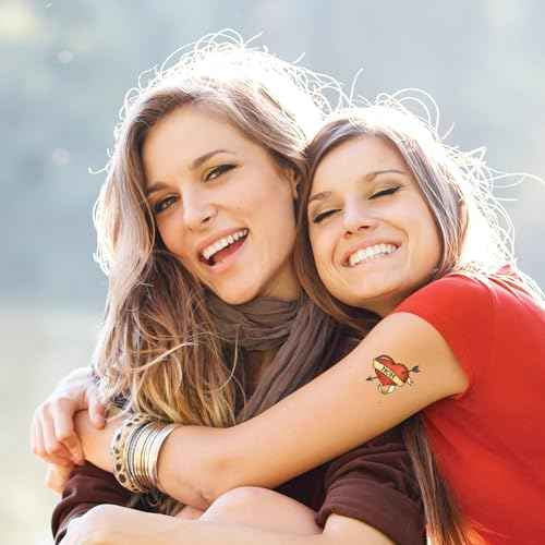 Mom Heart Temporary Tattoo/Pack of 10 / Traditional Tattoo Style/Perfect For Mother's Day/Removable