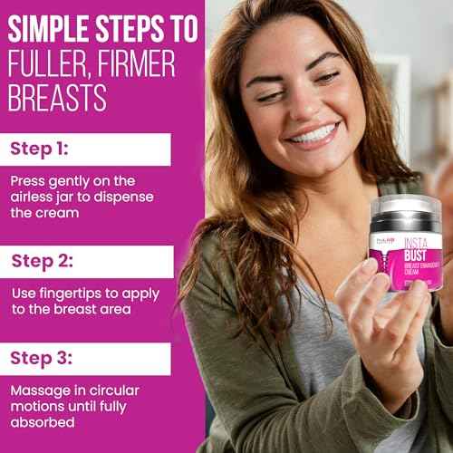 InstaBust Breast Enhancement Cream ? Bust Firming & Lifting Formula for Fuller, Rounder, Bigger Breasts ? Volume Boosting Topical ? Made in USA