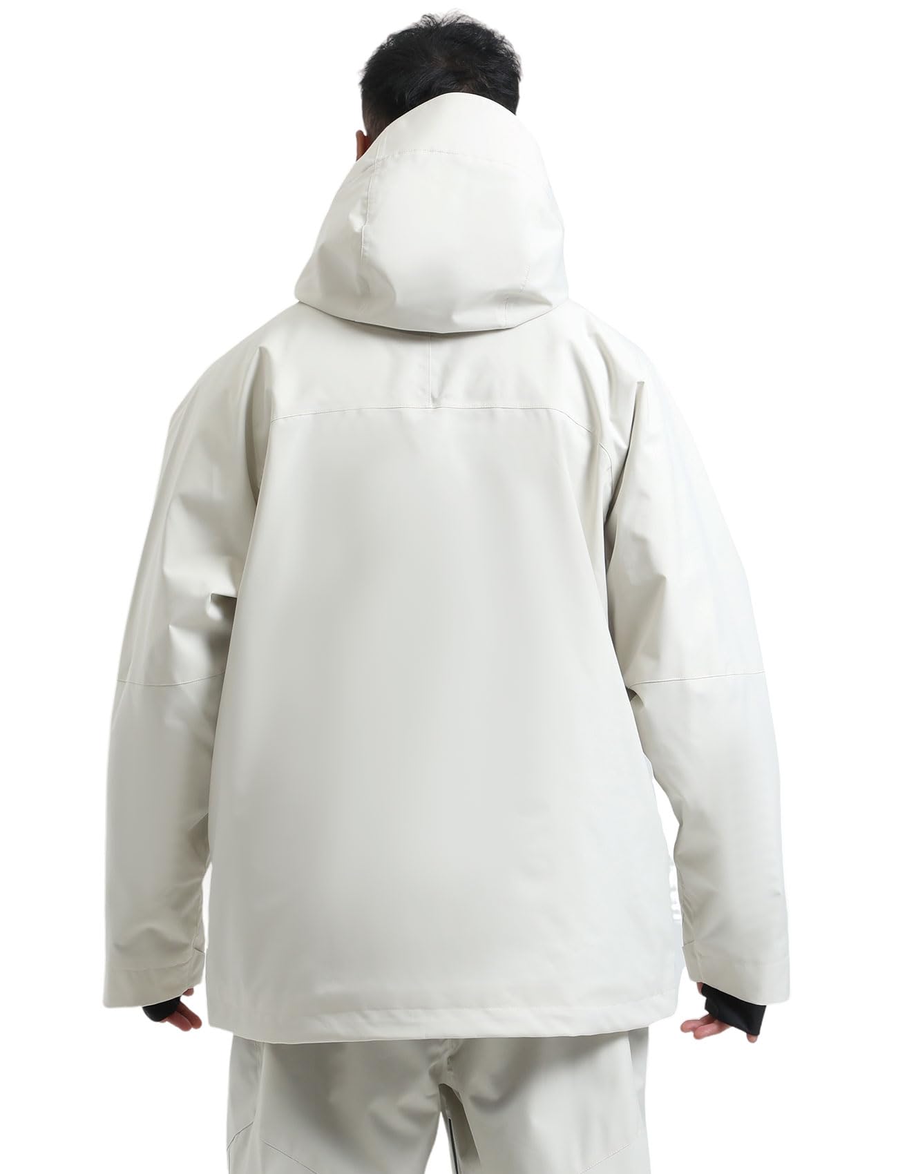 GSOU SNOW Ski Snowboard Jacket Mens Snow Jacket Waterproof Winter Snow Coat Couples Hooded Beige M