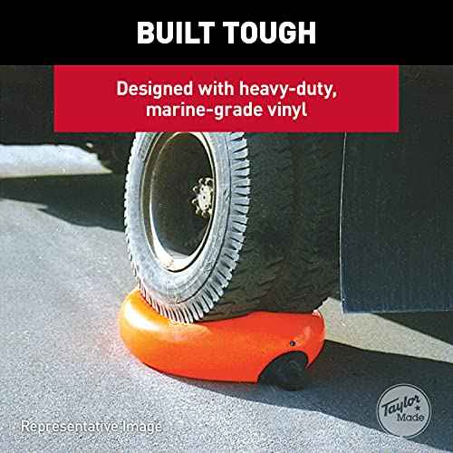 Taylor Made Products Tuff End Buoy, Orange (18") ? Flexible, Strong, Marine-Grade Vinyl Buoy for 25-40 Foot Boats ? Easy-to-use, Trivalve¢â Inflates with Standard Ball Pump ? 2020108090