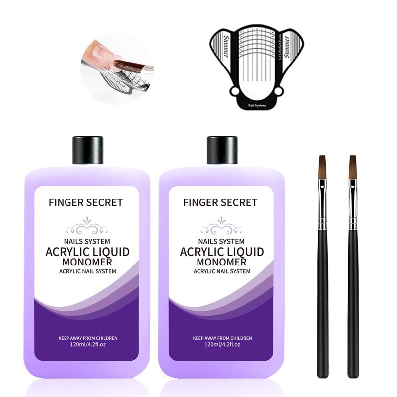 Acrylic Liquid Monomer 120ml/4.2fl.oz,Nail Liquid Monomer,Liquid Monomer for Acrylic Nails,Acrylic Liquid for Acrylic Powder Nails Extension Acrylic Nail Kit (q3, 1)