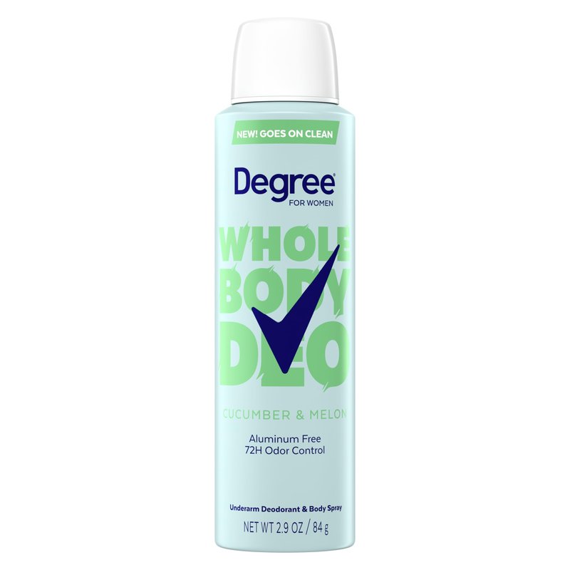 Degree Women Deodorant Spray Cucumber & Melon Scent Aluminum Free 72H Odor Protection 2.9 FO