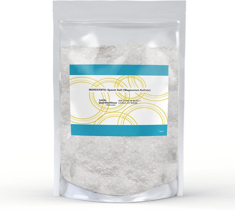 Epsom Salt for Skincare - Unscented Soaking Solution | 1 lb Bag