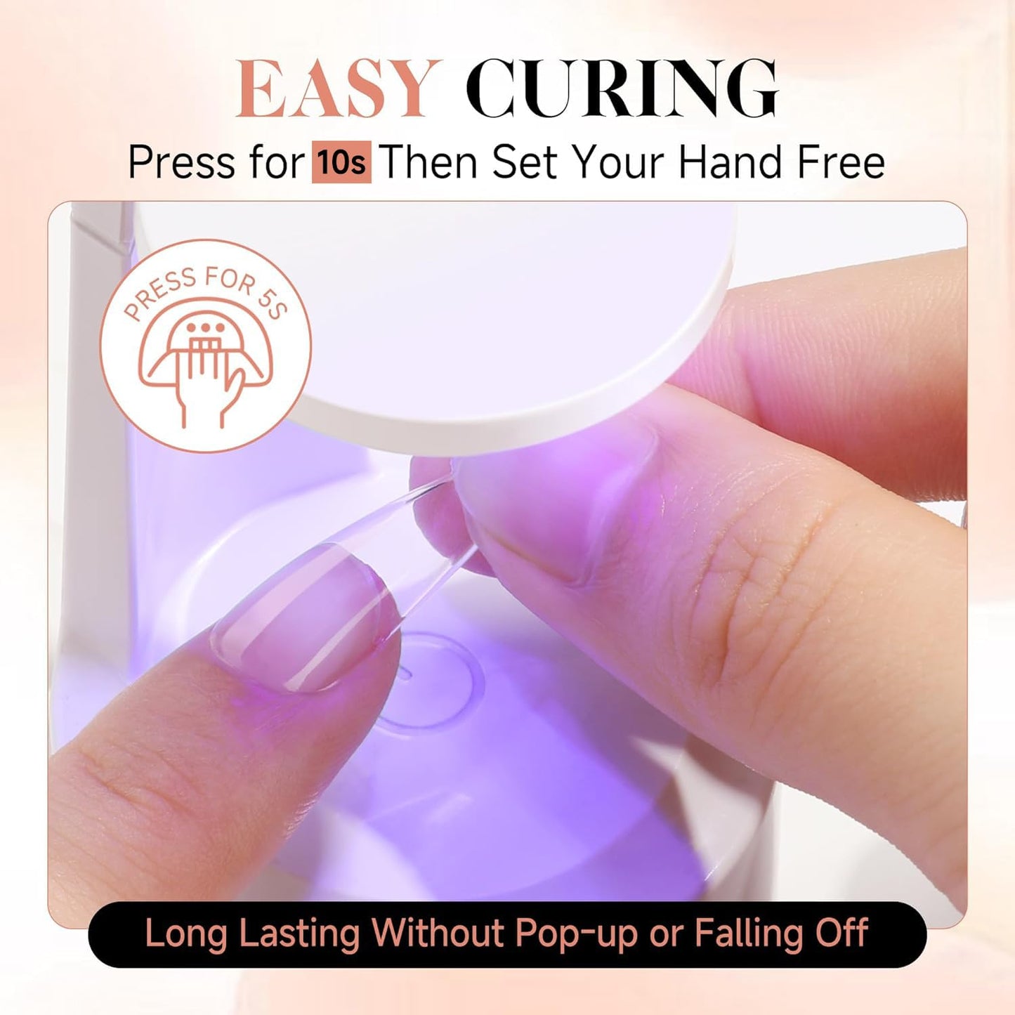 UNA GELLA Gel Nail Glue - Super Strong UV Curing Formula for Acrylic Nail Tips | 80g Size
