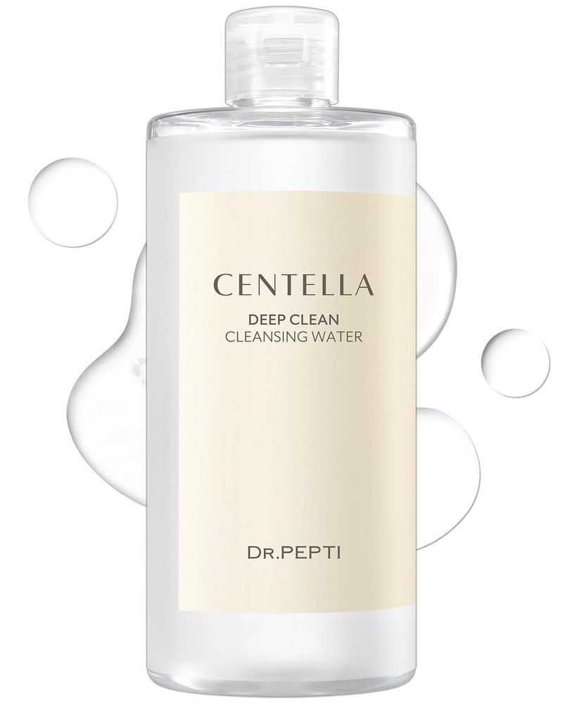 Dr. Pepti Centella Micellar Cleansing Water - Gentle Makeup Remover for Sensitive Skin | 13.5 fl oz