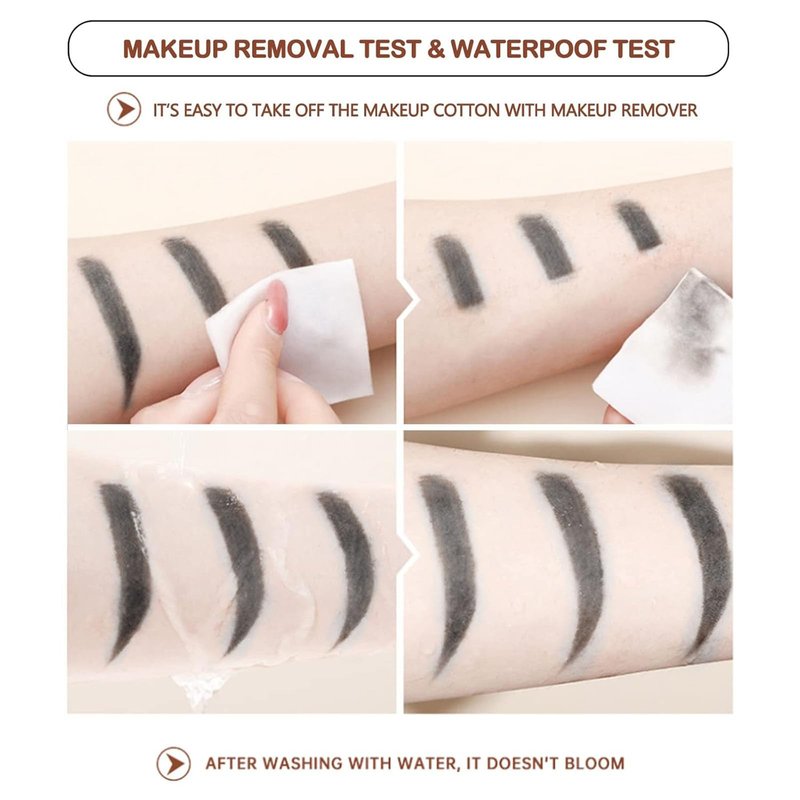 O'CHEAL 3Pcs Black Eyebrow Pencil, Premium Eye Brow Pencil with Spoolie Brush, Longwearing for Perfect Brows, Professional, Precision, Defines, Universal Waterproof Double-ended Eyebrow Pen for Women