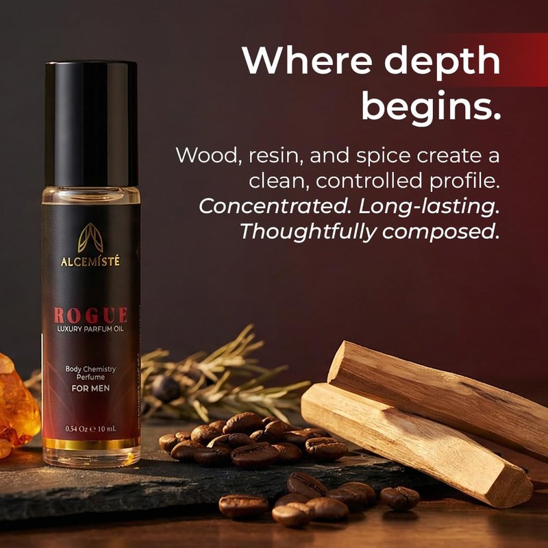 Premium Pheromone Cologne For Men - Body Chemistry Perfume For Men With Pheromones - Concentrated, Oil Based, Travel Size Formula - Long-Lasting Rich Amber, Wood and Musk Scent - 0.34 oz