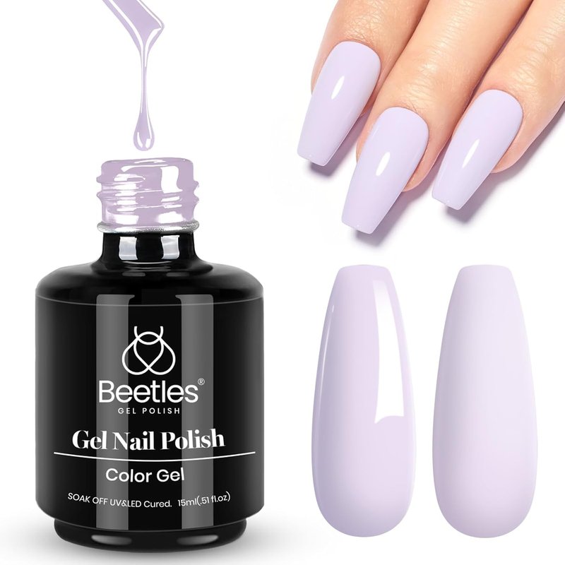Beetles Light Purple Gel Polish - 15ml Lilac Violet Nail Gel for Soak Off UV LED | Perfect for Summer Manicures
