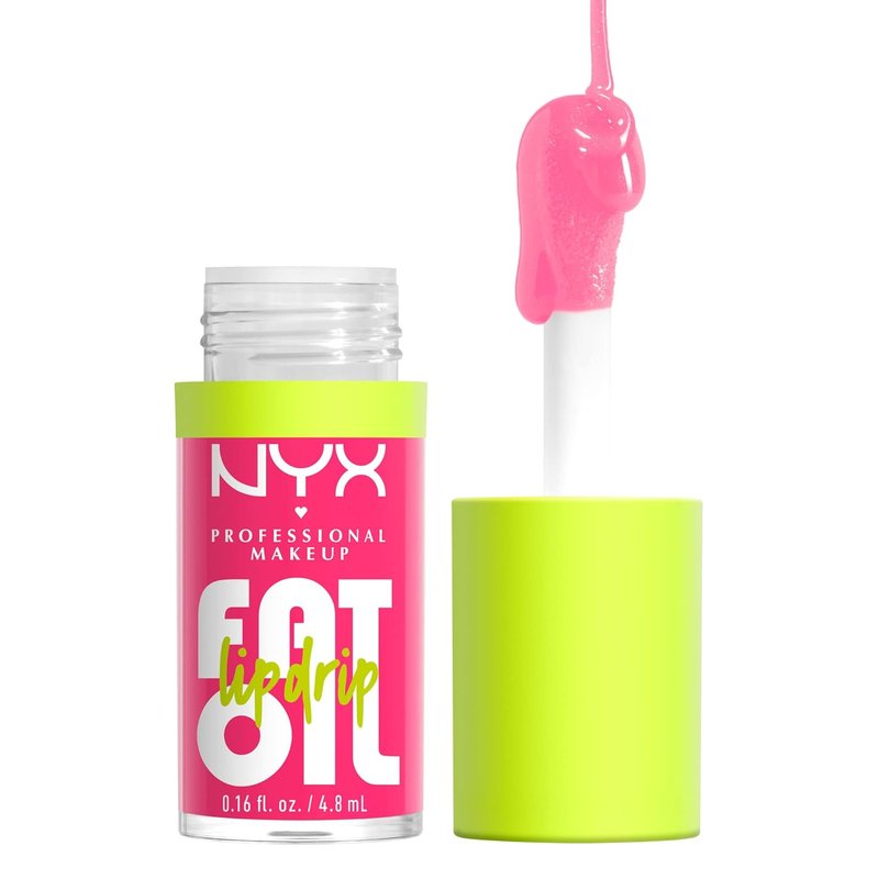 NYX Fat Oil Lip Drip - Moisturizing Vegan Tinted Lip Gloss for 12 HR Hydration | Missed Call (Sheer Pink)