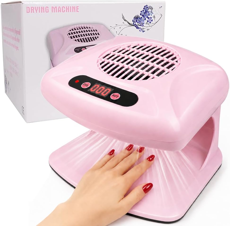 Skiennix Nail Dryer - 300W Auto Sensor Fan for Quick Hot & Cold Air Drying | Salon & Home Use