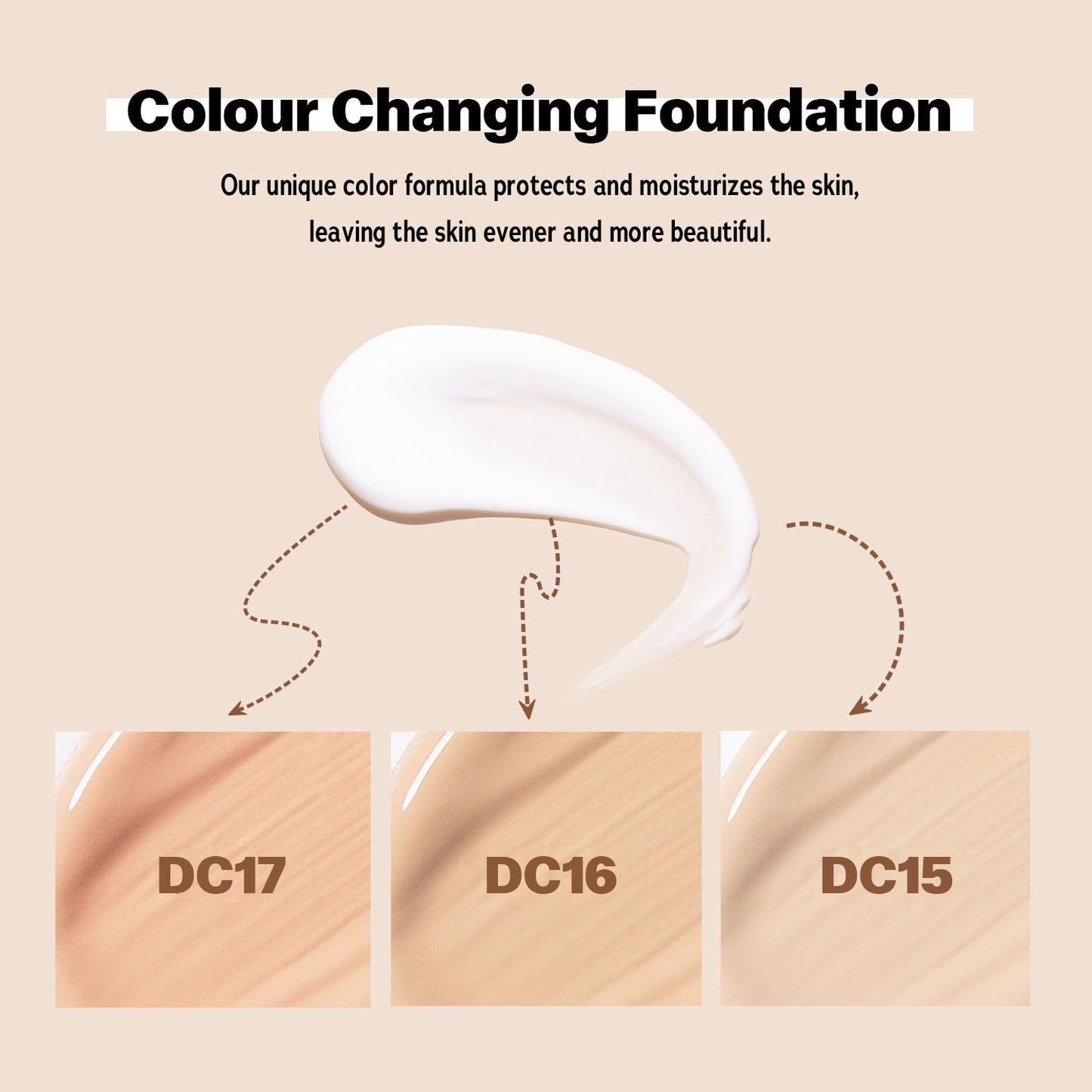Viola House Color Changing Foundation - Lightweight Liquid Makeup for Flawless Finish | 1.0 Fl Oz (Medium Skin)