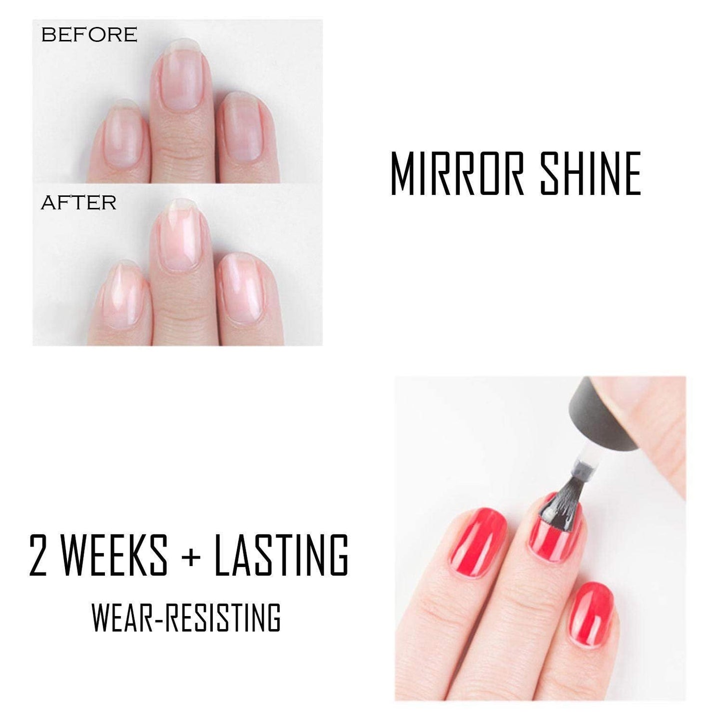 Vishine Base Top Coats Set - Matt Top Coat High Gloss No Wipe Top Coat and Base Coat 3Pcs, Soak Off UV LED Gel Nail Polish Shine Finish Long Lasting DIY Home Manicure Set - 8ml