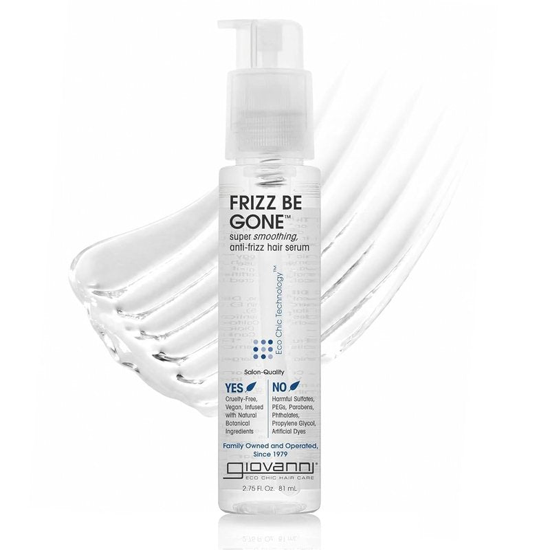 GIOVANNI ECO CHIC Frizz Be Gone Hair Serum - Anti-Frizz, Adds Shine & Seals Color | 2.75 oz